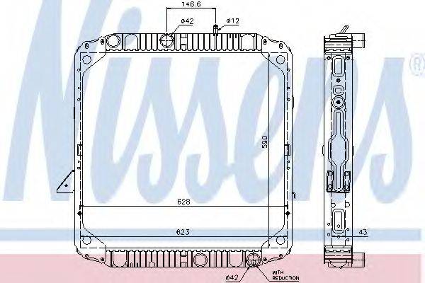 NISSENS 62565 Радіатор, охолодження двигуна