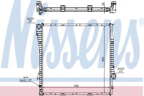 NISSENS 60788A Радіатор, охолодження двигуна