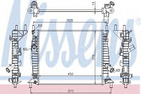 NISSENS 62112 Радіатор, охолодження двигуна