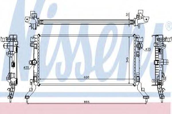 NISSENS 637603 Радіатор, охолодження двигуна