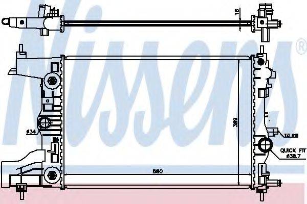 NISSENS 630729 Радіатор, охолодження двигуна