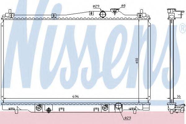 NISSENS 68142 Радіатор, охолодження двигуна
