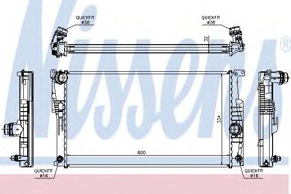 NISSENS 60817 Радіатор, охолодження двигуна