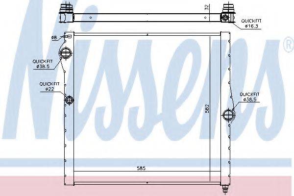 NISSENS 60826 Радіатор, охолодження двигуна