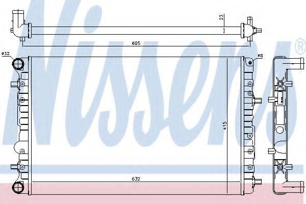 NISSENS 65326 Радіатор, охолодження двигуна