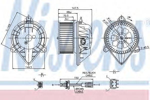 NISSENS 87024 Вентилятор салону