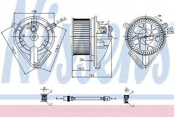 NISSENS 87052 Вентилятор салону