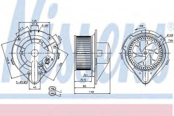 NISSENS 87064 Вентилятор салону