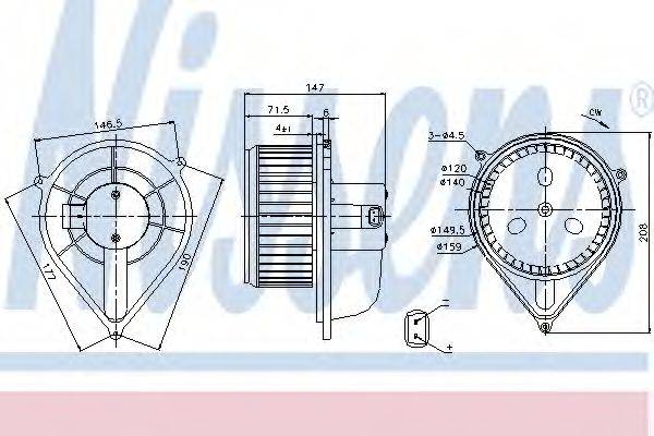 NISSENS 87128 Вентилятор салону