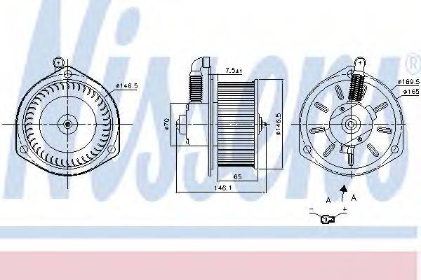 NISSENS 87204 Вентилятор салону