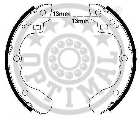 OPTIMAL BB7274 Комплект гальмівних колодок