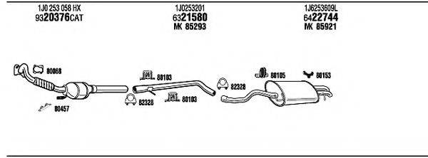 WALKER AD23002 Система випуску ОГ