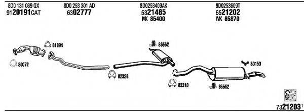 WALKER AD25056 Система випуску ОГ