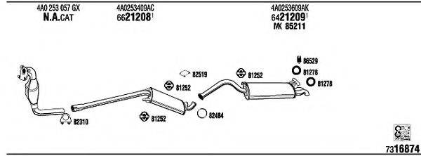 WALKER AD25117 Система випуску ОГ