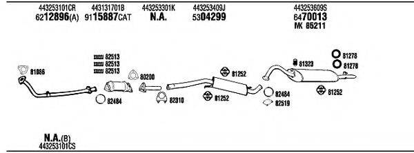 WALKER AD62141 Система випуску ОГ