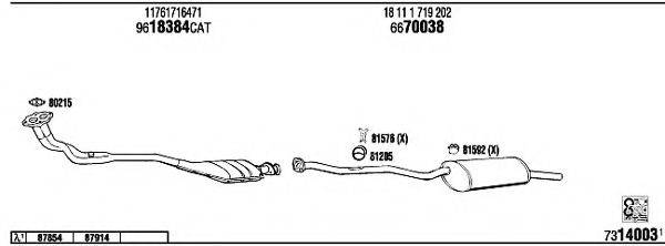 WALKER BW31804 Система випуску ОГ