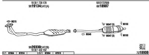 WALKER BW31851 Система випуску ОГ