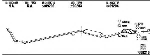 WALKER BW50108 Система випуску ОГ