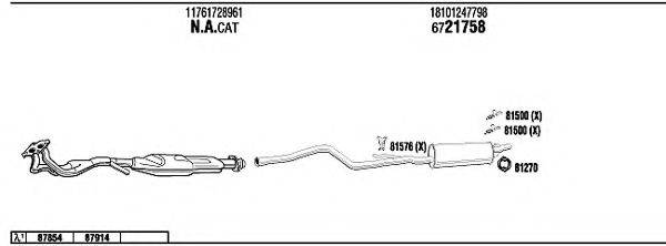 WALKER BW51816 Система випуску ОГ