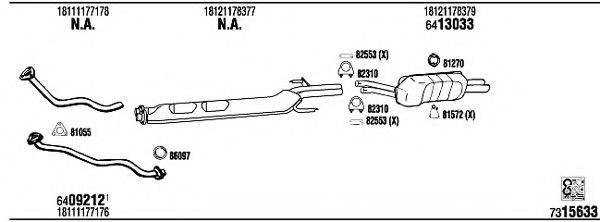 WALKER BW62803 Система випуску ОГ