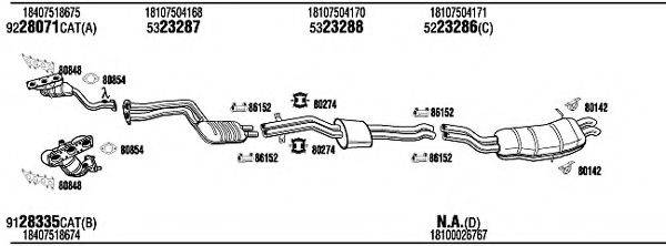 WALKER BWH15454 Система випуску ОГ