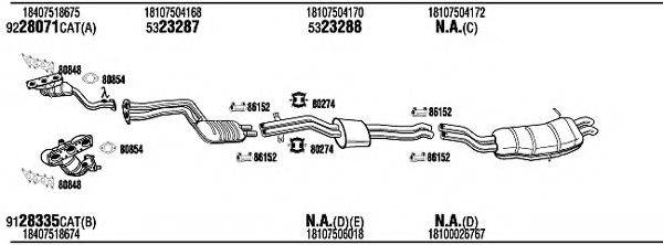 WALKER BWH30325 Система випуску ОГ