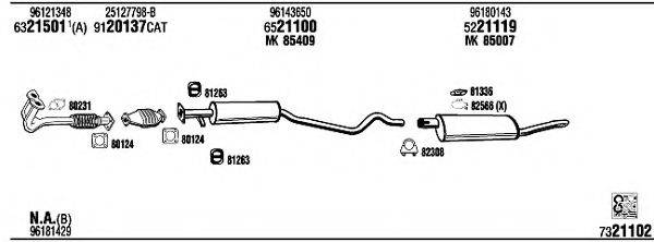 WALKER DW12053 Система випуску ОГ