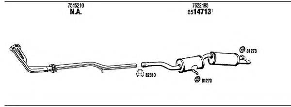 WALKER FI61136 Система випуску ОГ