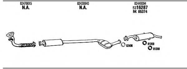 WALKER FI80015 Система випуску ОГ