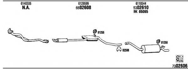 WALKER FO56016 Система випуску ОГ