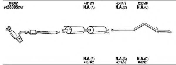 WALKER FOH16099 Система випуску ОГ