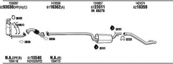 WALKER FOH18517AA Система випуску ОГ