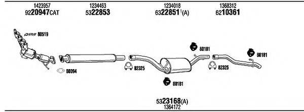 WALKER FOT18096 Система випуску ОГ