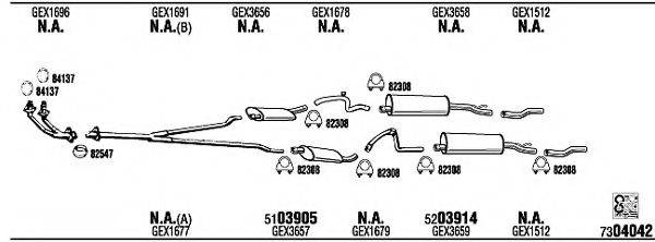 WALKER JA31705 Система випуску ОГ