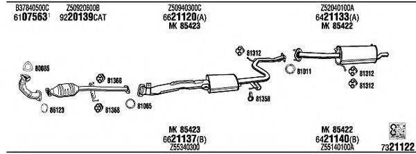 WALKER MA41213 Система випуску ОГ