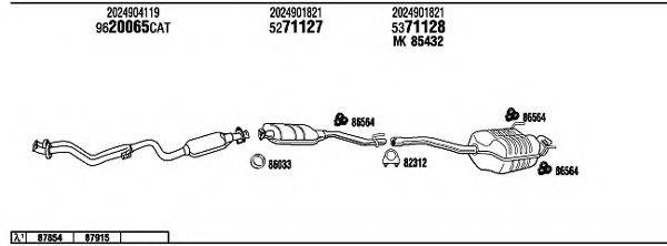 WALKER MB20049 Система випуску ОГ