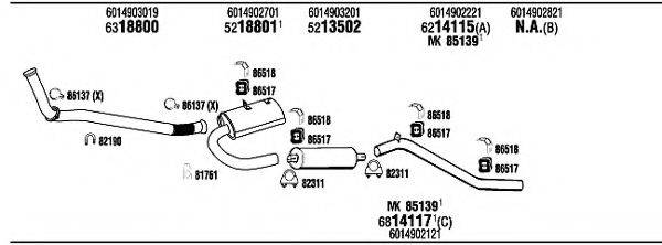 WALKER MB83074B Система випуску ОГ