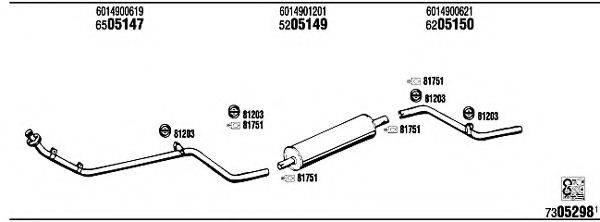 WALKER MB84001 Система випуску ОГ