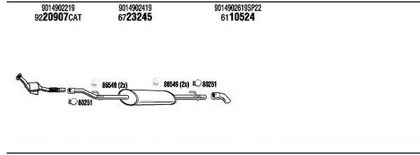 WALKER MBT15006 Система випуску ОГ