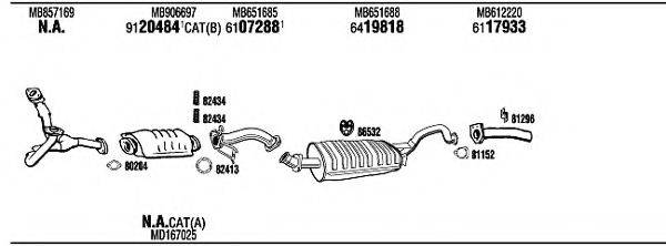 WALKER MI65504 Система випуску ОГ