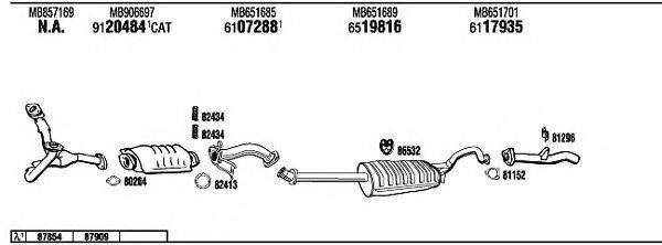 WALKER MI65561 Система випуску ОГ