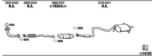 WALKER NI41707 Система випуску ОГ