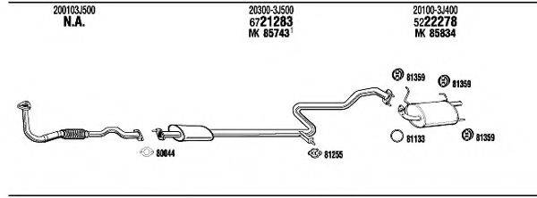 WALKER NI65033 Система випуску ОГ