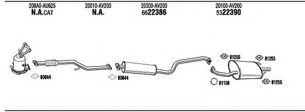 WALKER NI65057 Система випуску ОГ