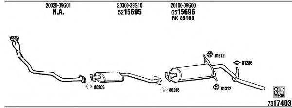 WALKER NI80707B Система випуску ОГ