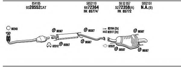 WALKER OP45308 Система випуску ОГ
