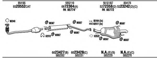 WALKER OPH13742 Система випуску ОГ