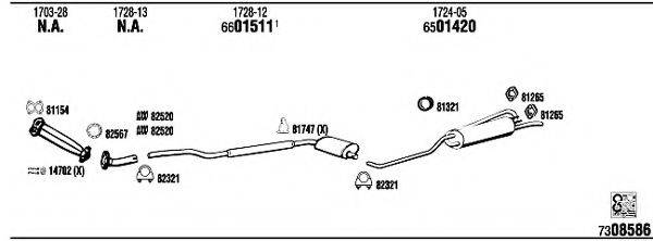 WALKER PE20006 Система випуску ОГ