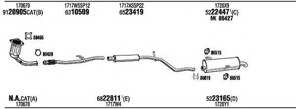 WALKER PEH17834 Система випуску ОГ