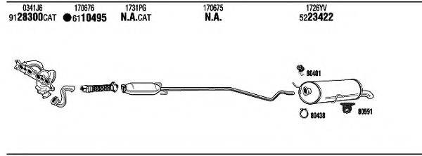 WALKER PEH18640 Система випуску ОГ